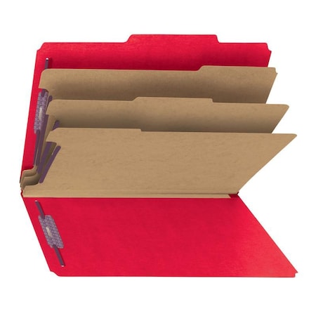 Smead Folder, Classf, 3Div, 3Ex, Rd Pk SMD14095